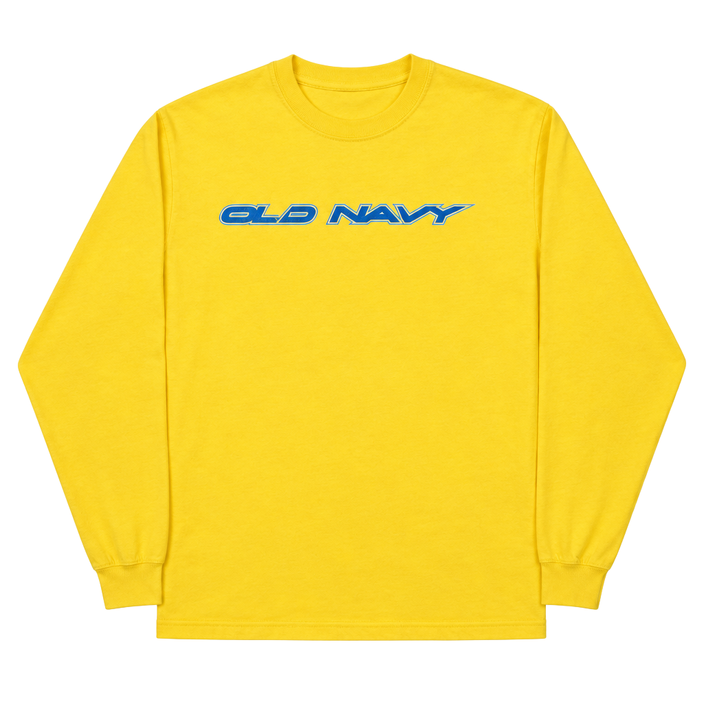 Vintage Y2K Old Navy Spell Out Adult XL Long-Sleeve T-Shirt 1