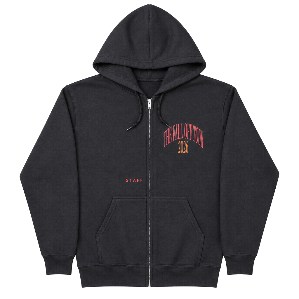 J Cole The Fall Off Tour 2026 Staff Zip Up Hoodie Size S 1