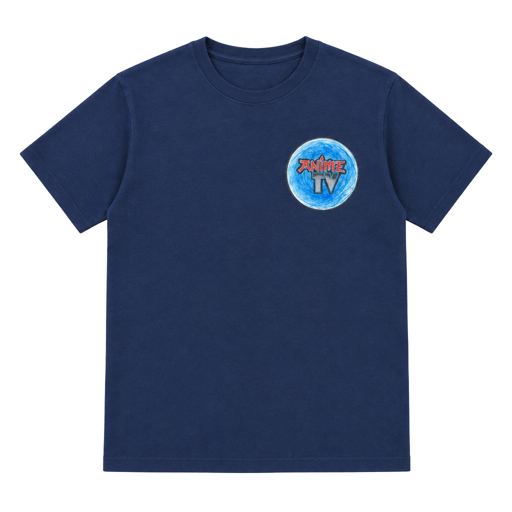Y2K Anime TV Heavy Cotton T-Shirt Size 2XL Navy Blue Graphic Tee 1