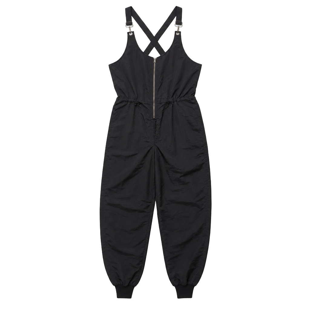 Urban Outfitters Quilted Nylon Zip-Front Overall Jumpsuit 1