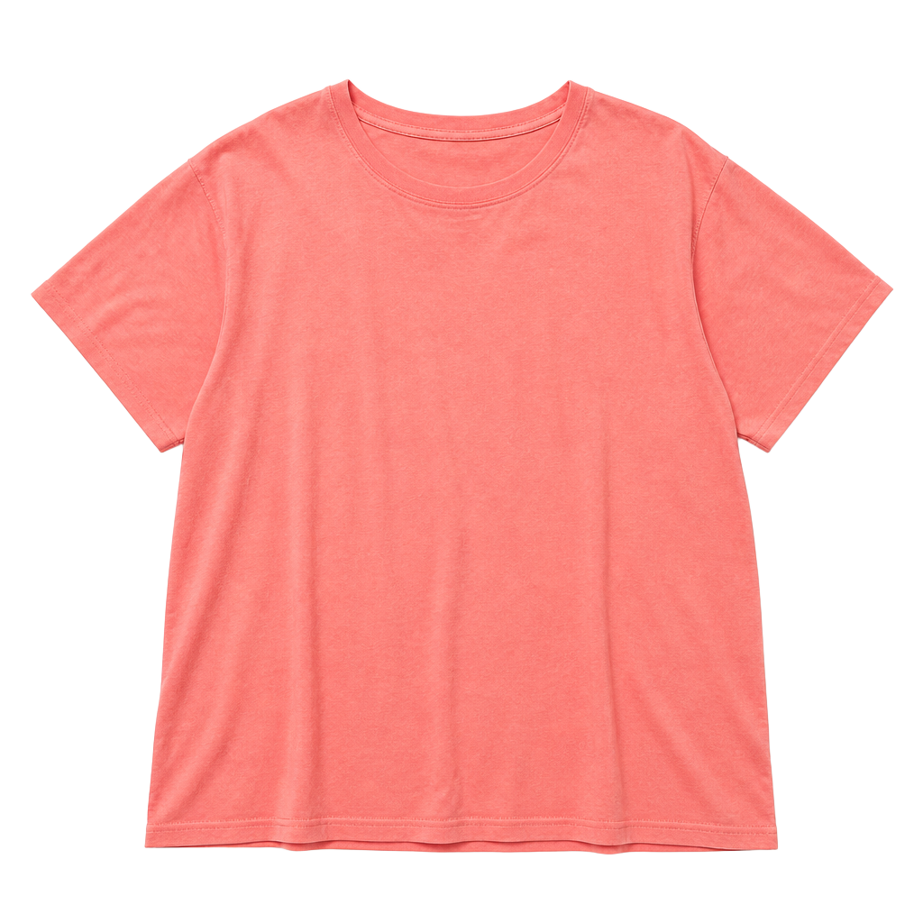 L.L.Bean Women's Solid Pink 100% Cotton Short Sleeve Crewneck T-Shirt 1