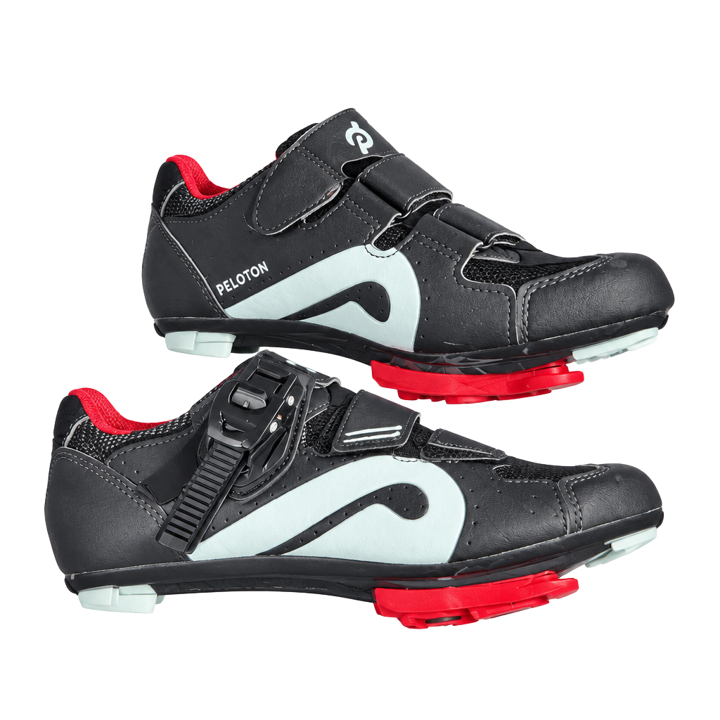 Peloton Cycling Shoes Size 36 Black Red Cleats 1