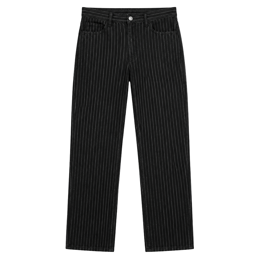 Zara Black and White Pinstripe Pants Size 28 1