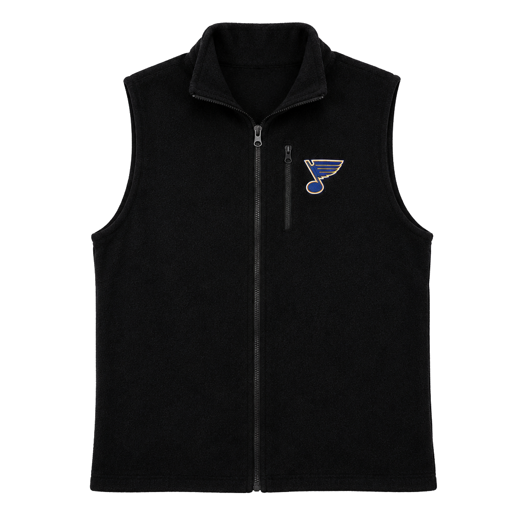 St. Louis Blues Fleece Vest Size L Fox Sports Midwest 1