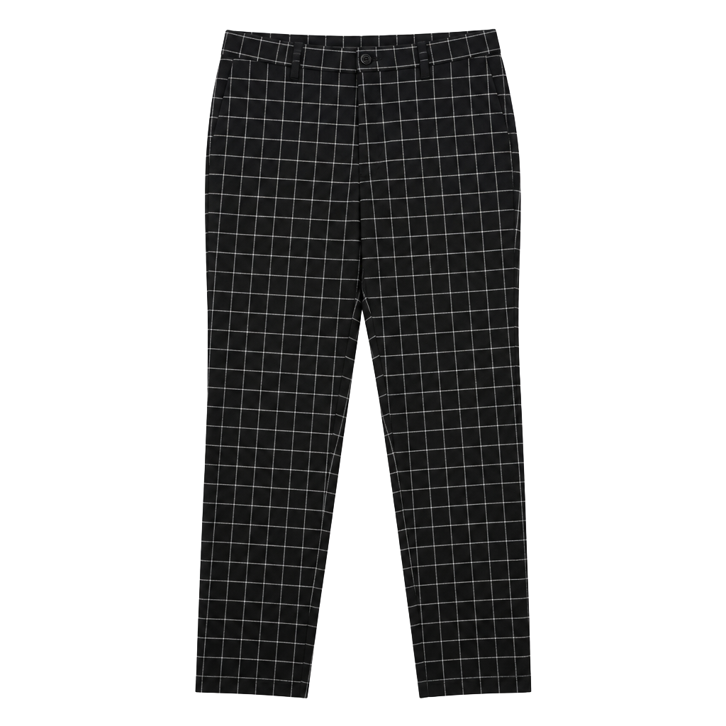 Lady Hagen Pants Size 8 Black Windowpane Grid Golf Dress Ankle 1