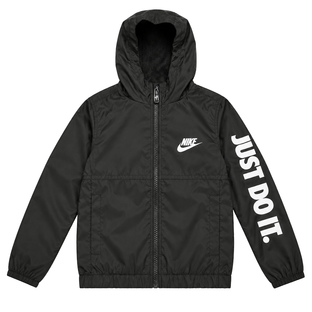 Nike Kids' Just Do It Windrunner Jacket Size 2T Black 1