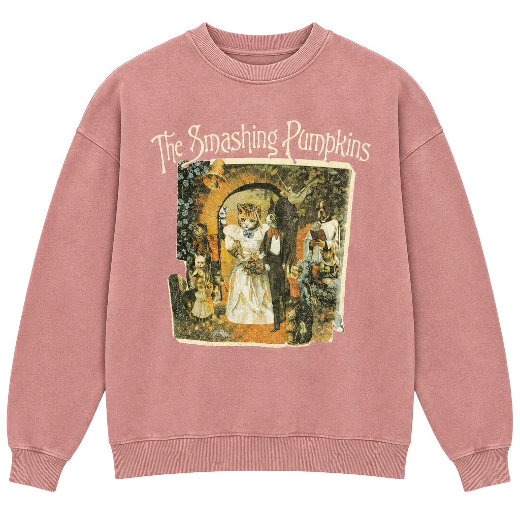 The Smashing Pumpkins Mellon Collie Sweatshirt Size S Pink Graphic Crewneck 1