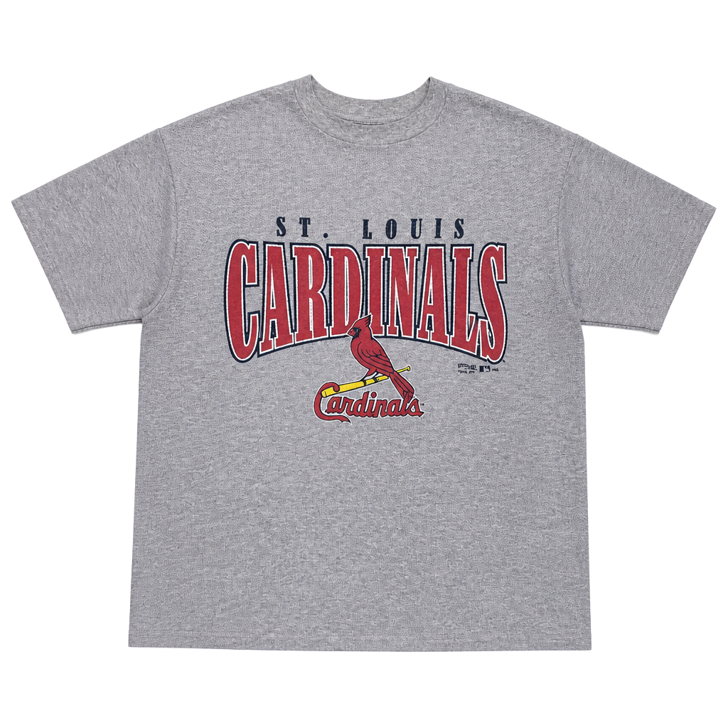 Vintage 1999 Hank Aaron Originals St. Louis Cardinals Waffle Knit T-Shirt 1