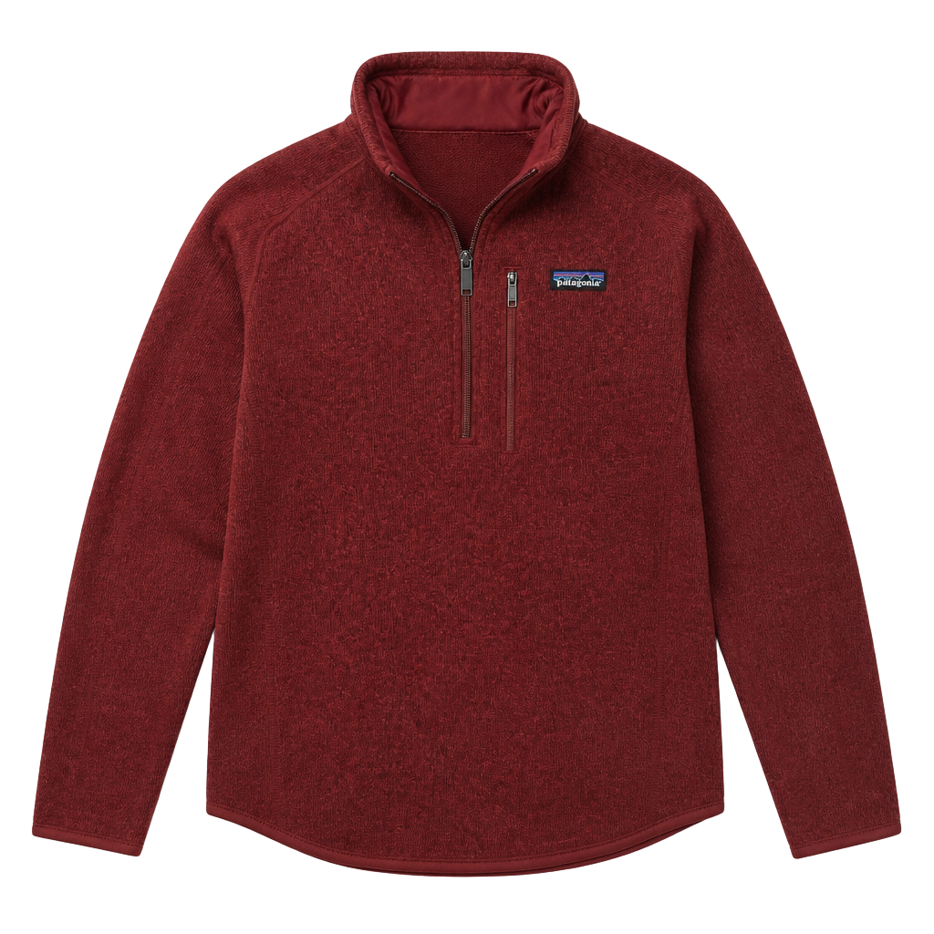 Patagonia Better Sweater 1/4 Zip Fleece Pullover in Red - Men's Size M 1