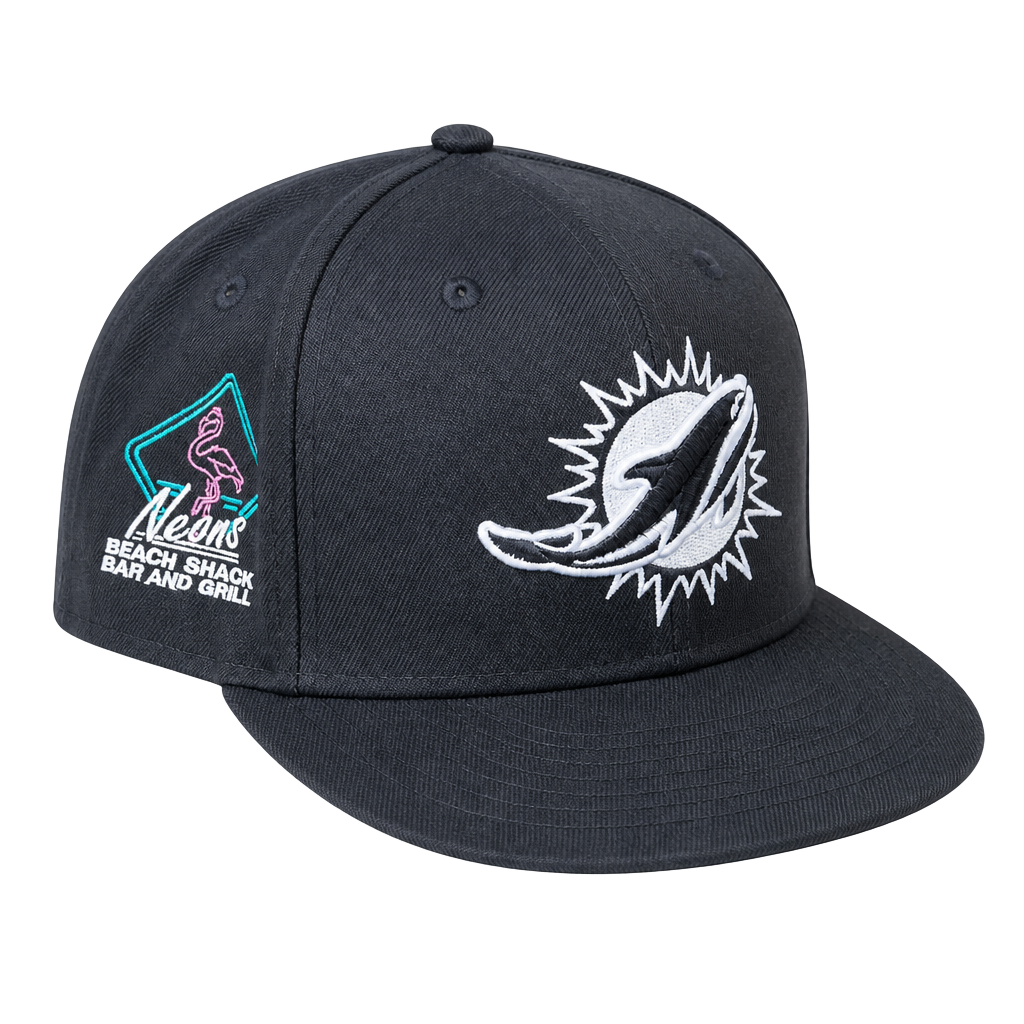 Miami Dolphins New Era 9FIFTY Snapback Hat - Neon Beach Shack Bar and Grill Edition 1
