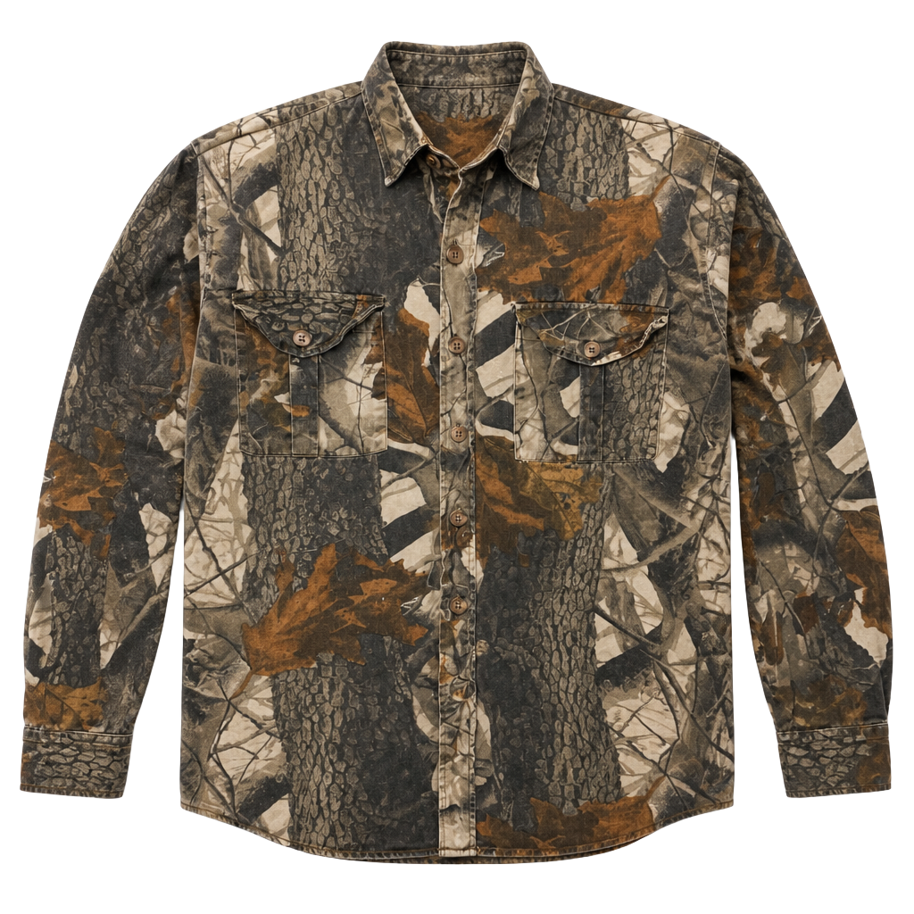 Vintage Classics Realtree Hardwoods Camouflage Button Up Shirt Mens XL 1