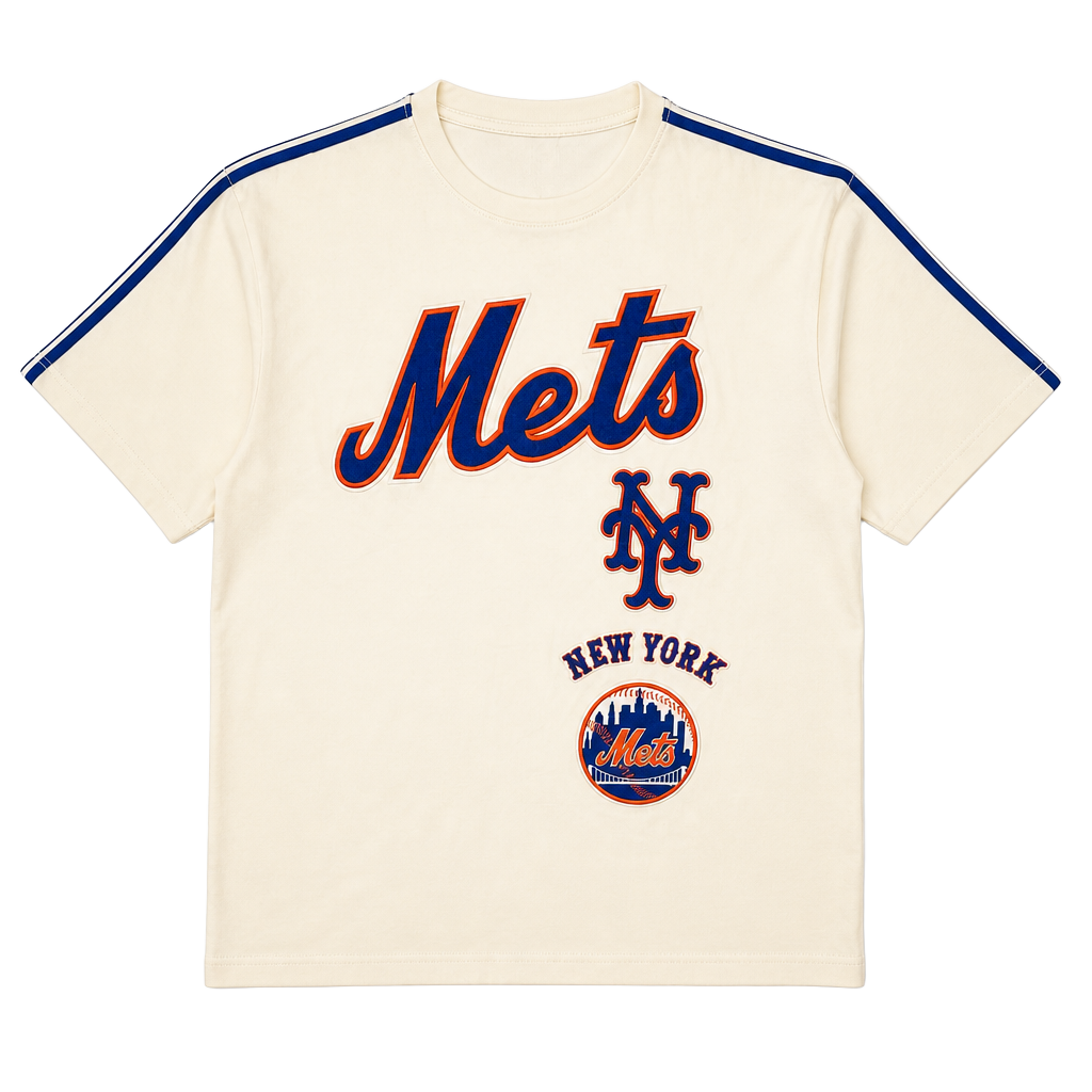 Pro Standard New York Mets Cooperstown Collection Cream Patch T-Shirt Size 2XL 1