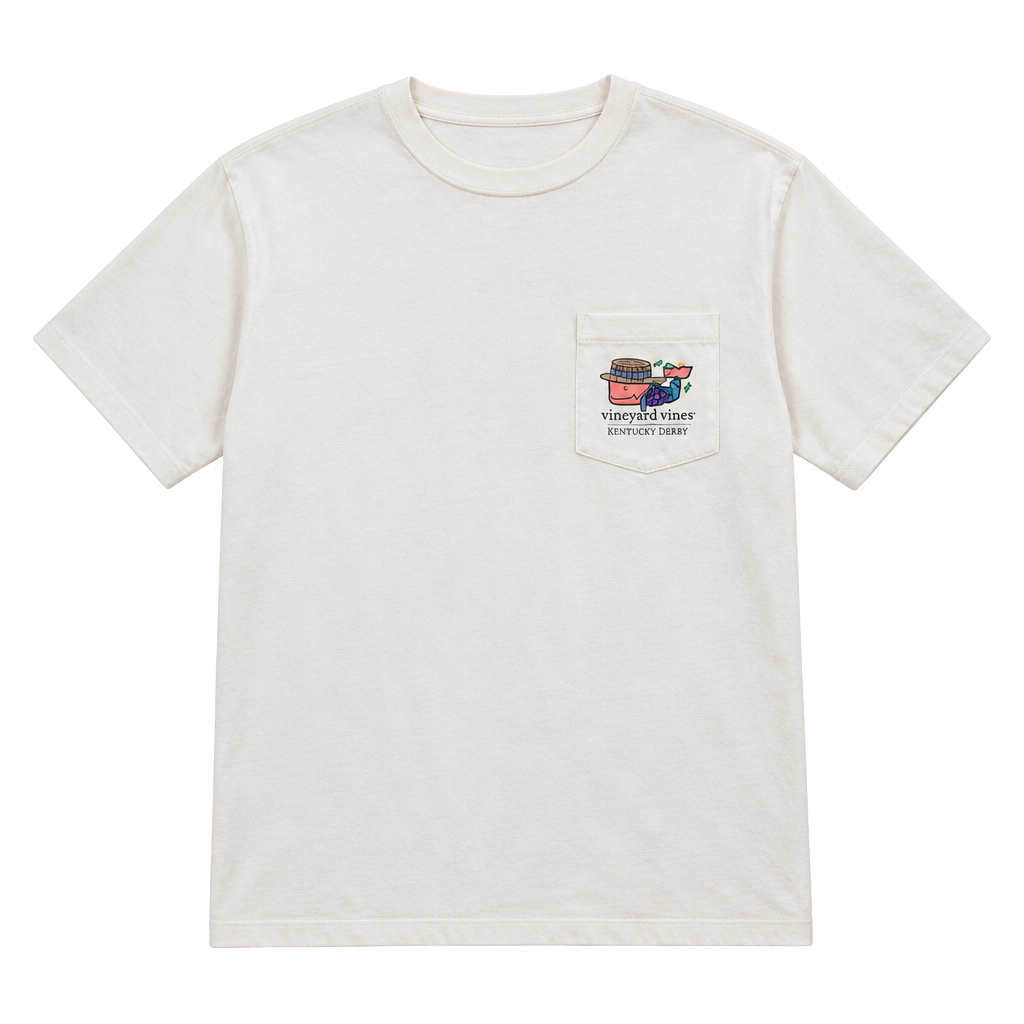 Vineyard Vines 145th Kentucky Derby Pocket T-Shirt Size XS White 1