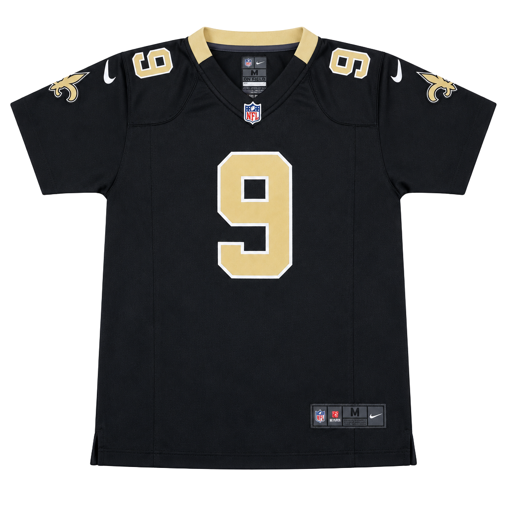 New Orleans Saints Drew Brees #9 Nike On Field Youth Medium 10/12 NFL Jersey 1