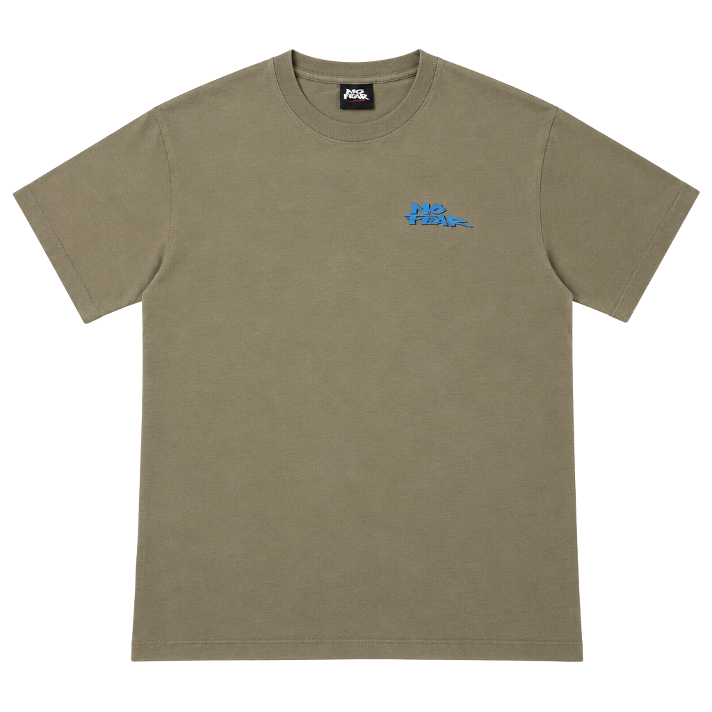 90s Vintage No Fear It's Simple T-Shirt Size Medium Tan 1
