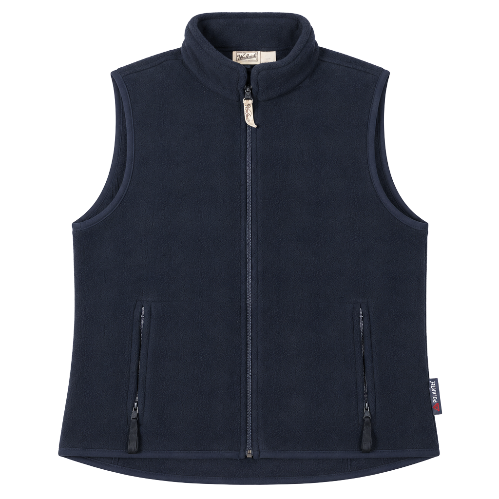 Woolrich Polartec Fleece Vest Women’s Size L Black Full Zip 1