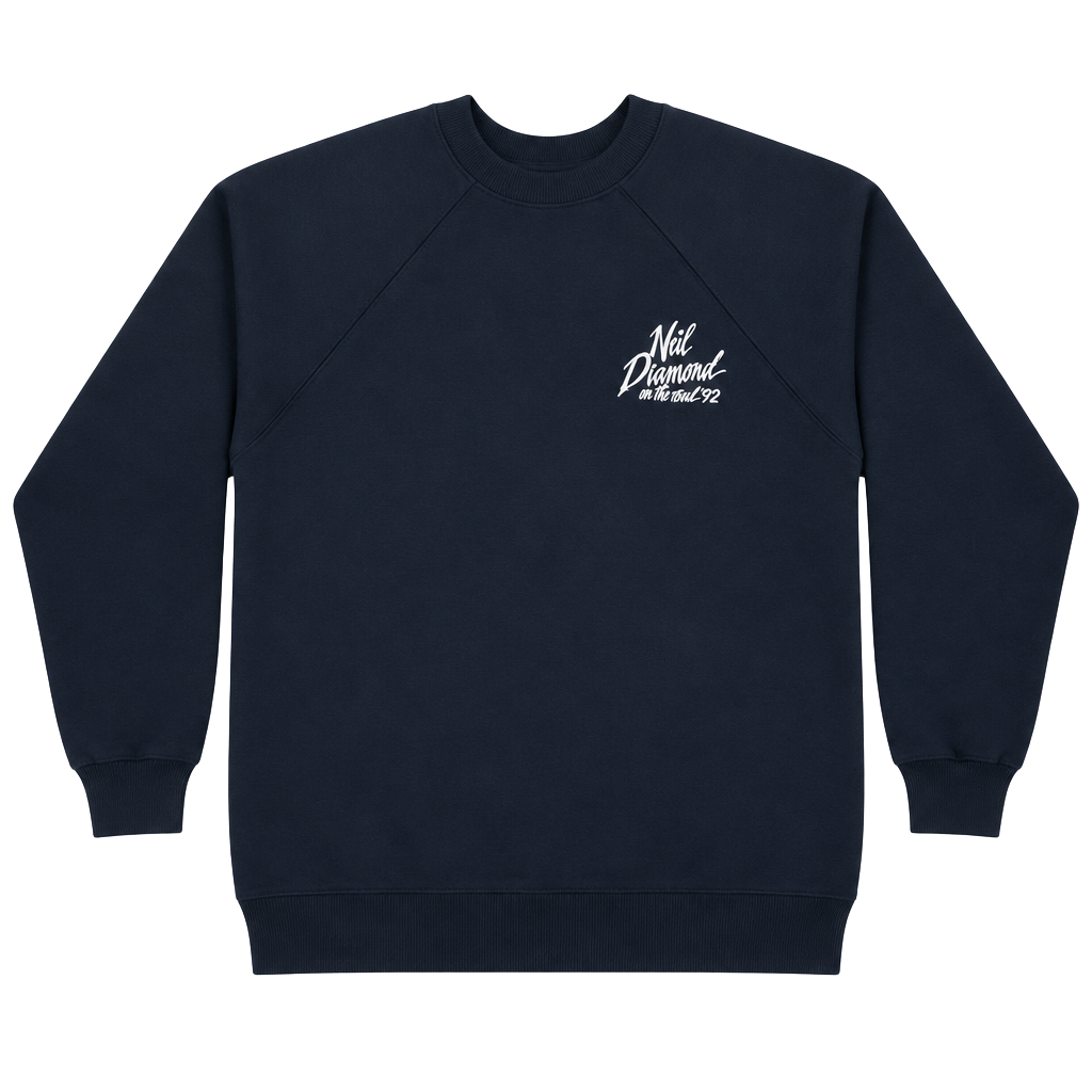 Vintage Neil Diamond On The Road 92 Tour Sweatshirt Tultex Large Black Crewneck 1