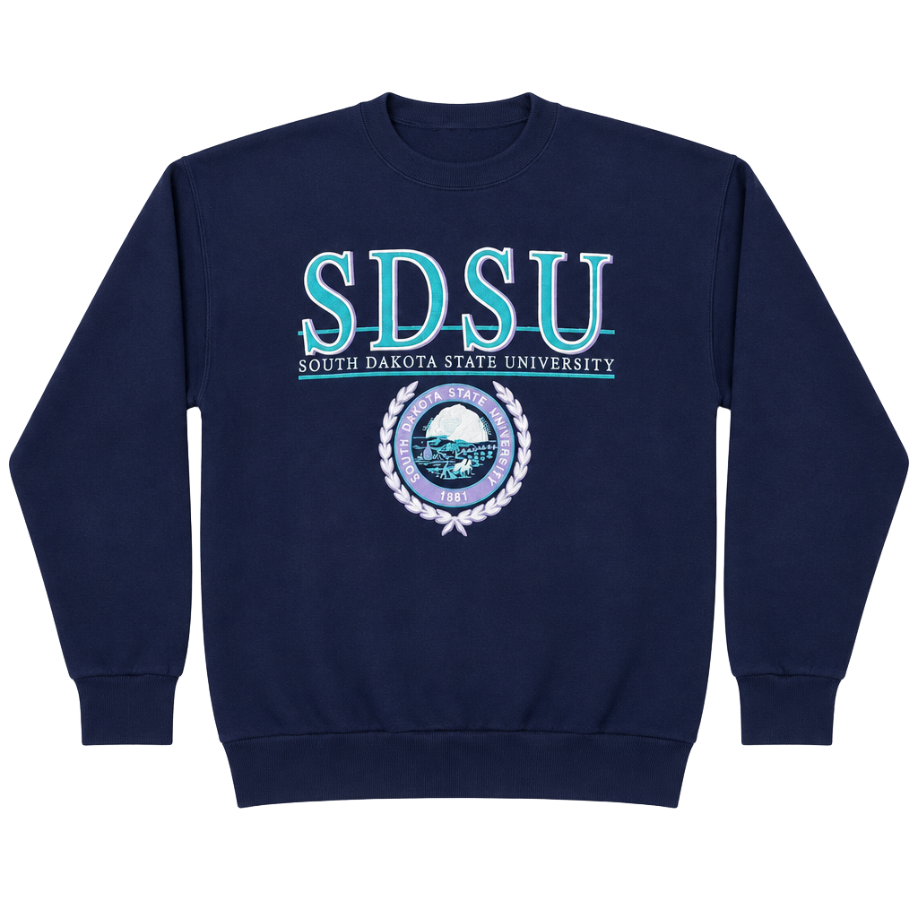 Vintage South Dakota State University SDSU Jansport Sweatshirt Size XL Navy 1
