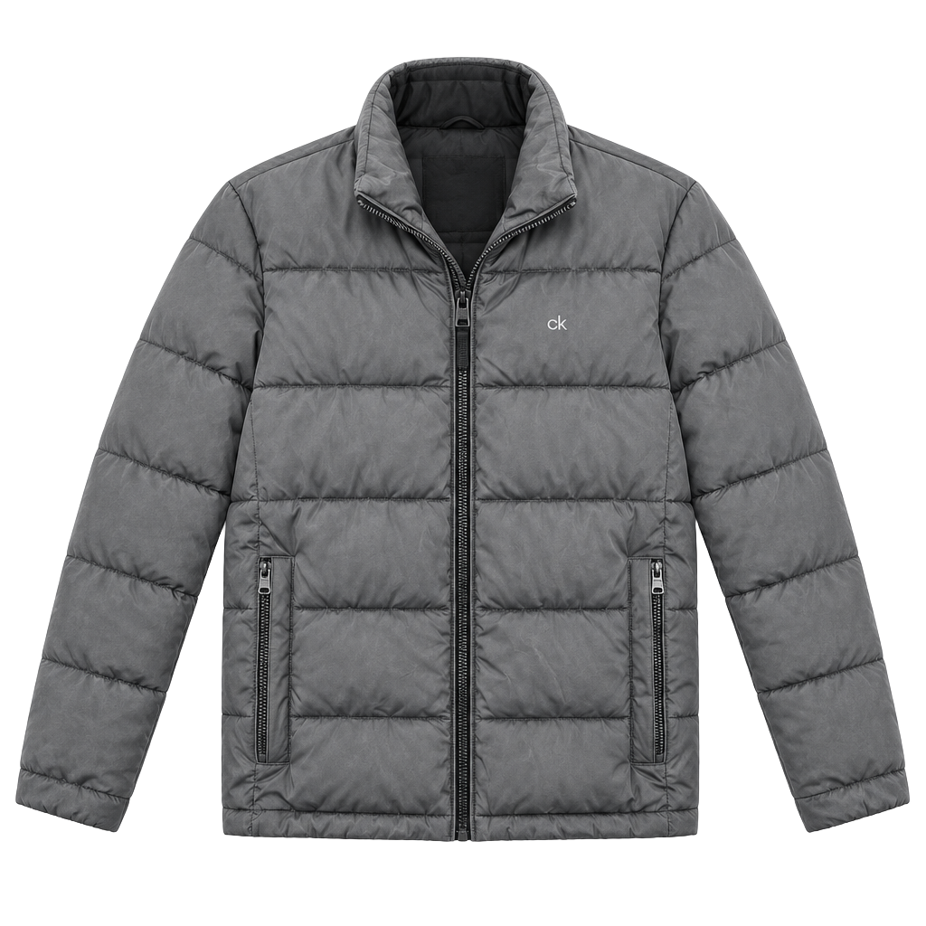Calvin Klein Puffer Jacket Size S Black Quilted Bib Outerwear 1