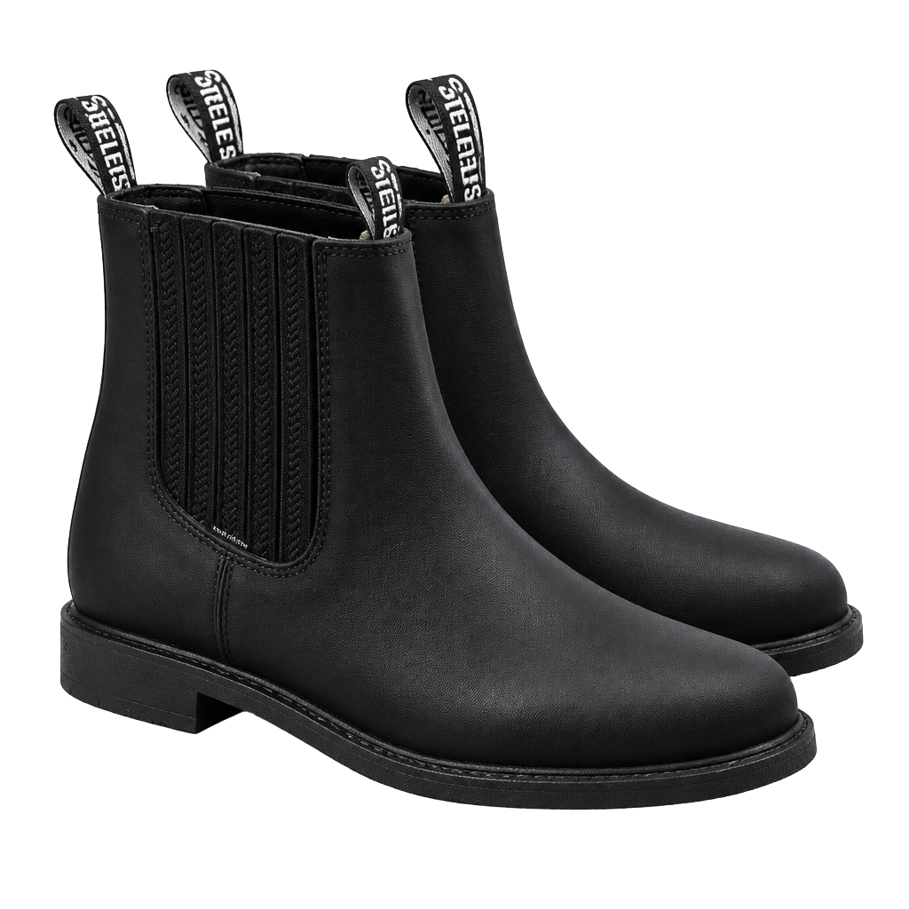 Establo Leather Chelsea Boots Size 8 Black 1