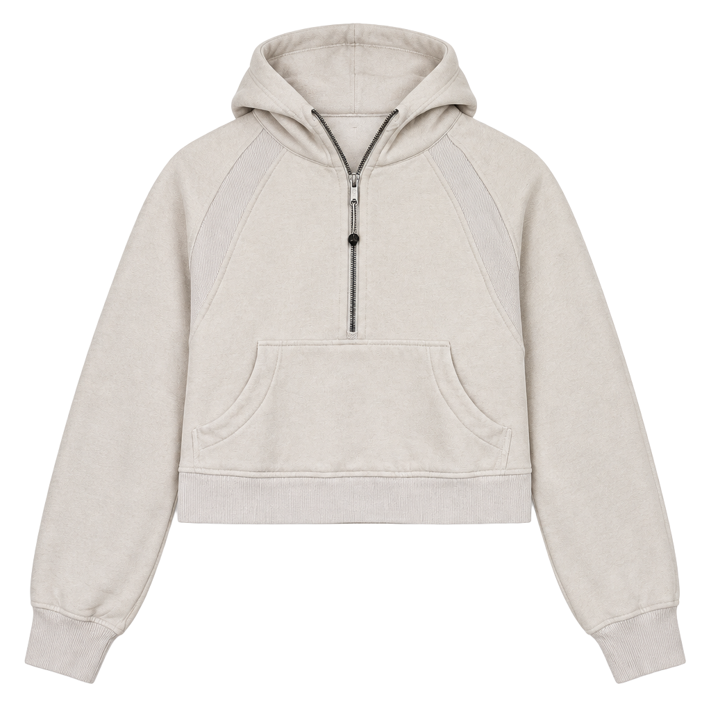 Lululemon Scuba Oversized Half-Zip Hoodie XS/S Beige 1