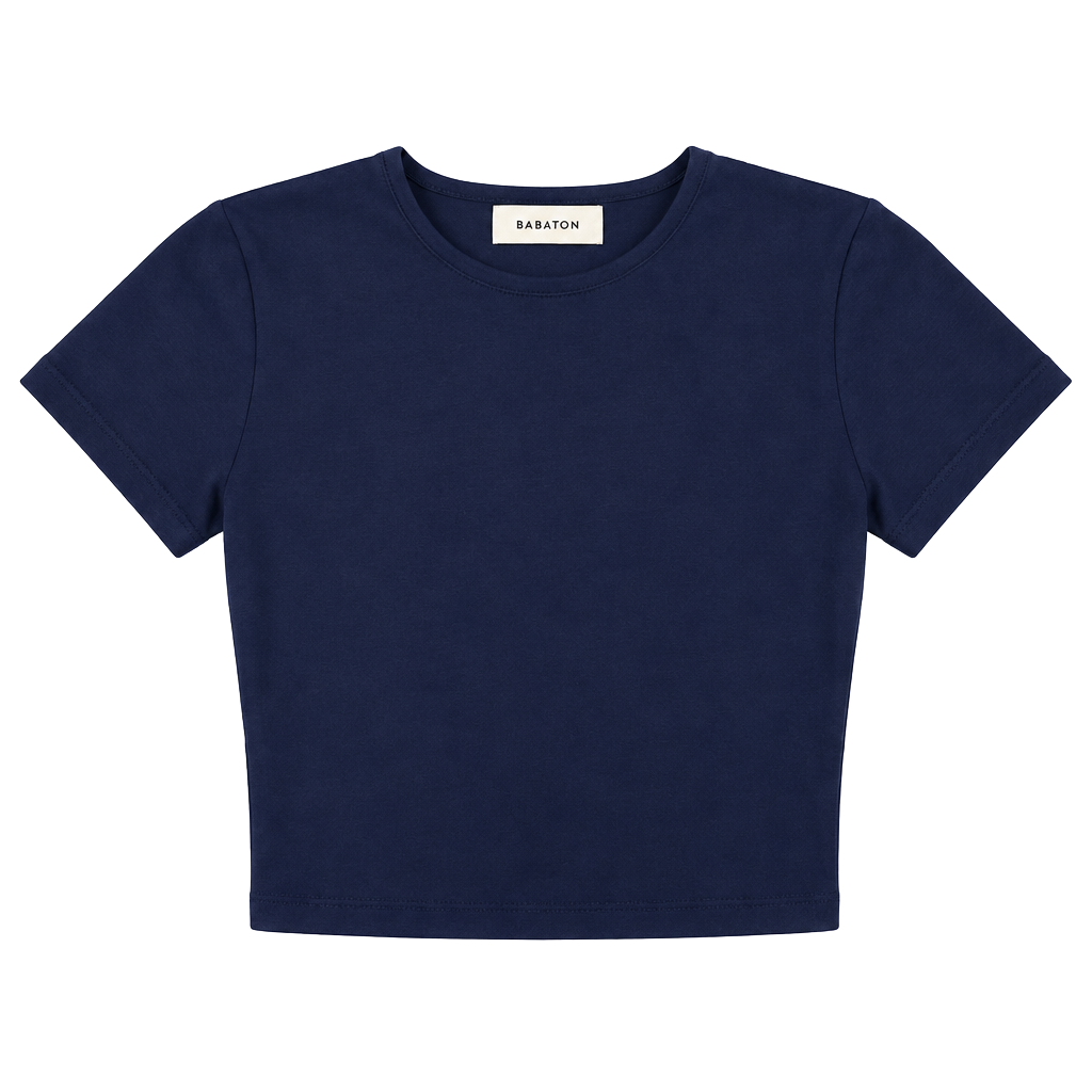 Aritzia Babaton Crop Top Navy Blue 1