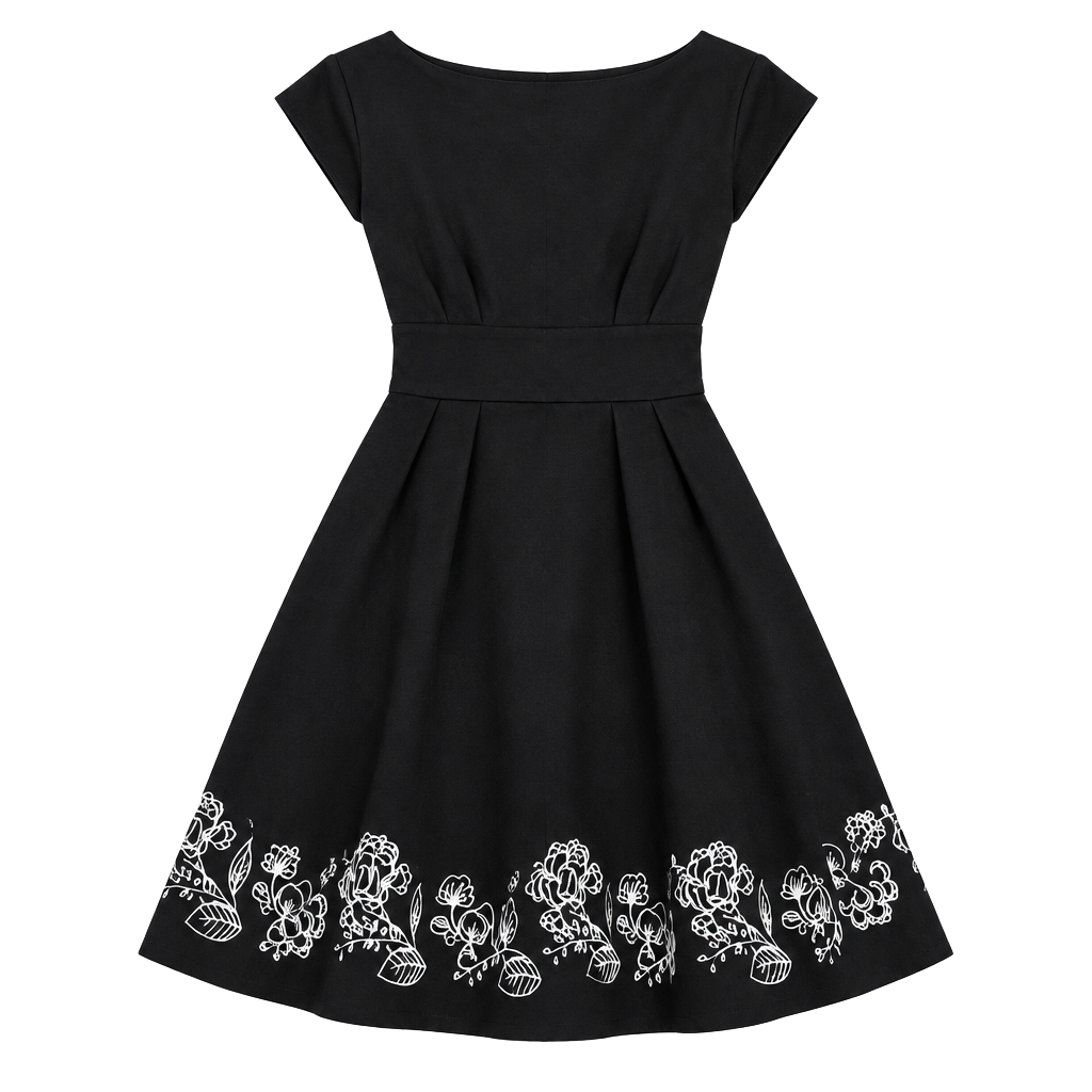 Kate Spade Embroidered Fiorella Dress Black 1