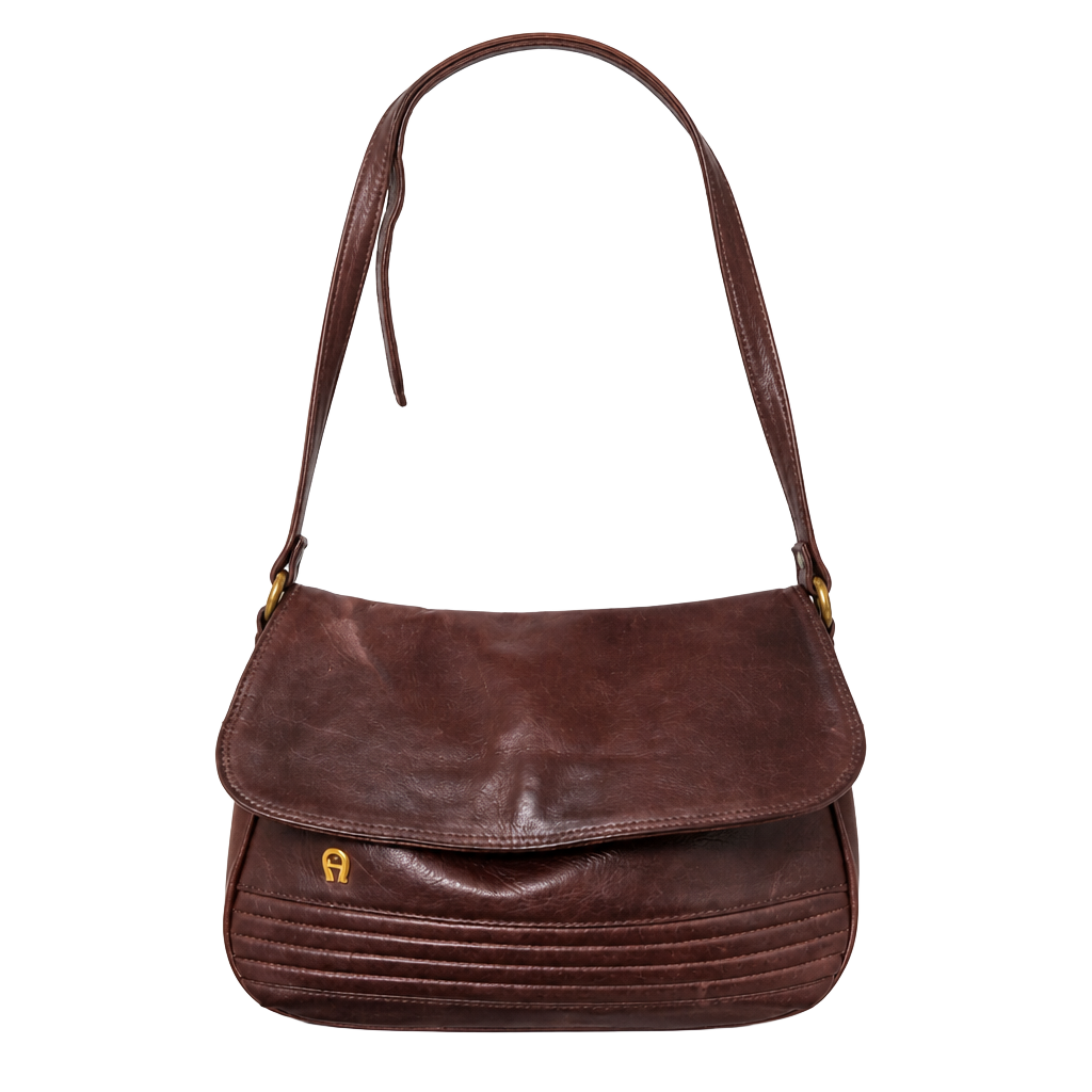 Etienne Aigner Burgundy Leather Shoulder Crossbody Bag 1