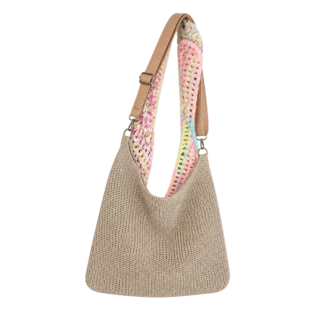 Custom made Crochet Crossbody Bag Gold Metallic one of a kind 1