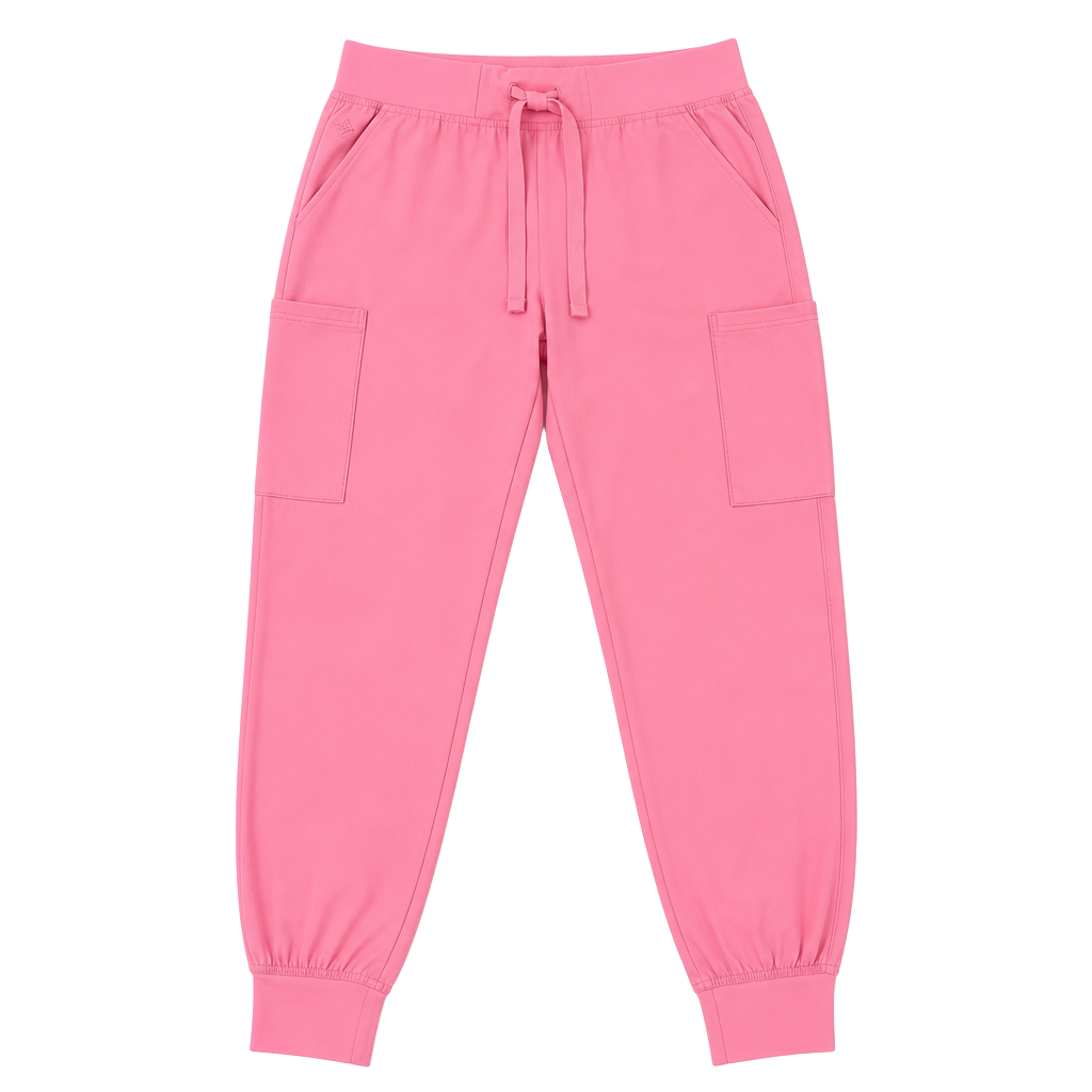 Med Couture Women's Jogger Scrub Pants MC2711 Taffy Pink 1