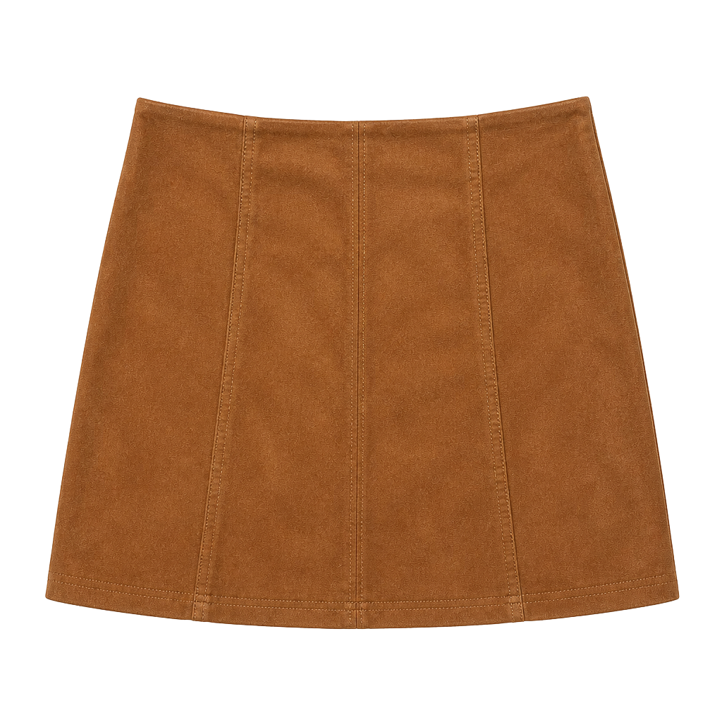 Francesca's Mi Ami Faux Suede A-Line Mini Skirt 1