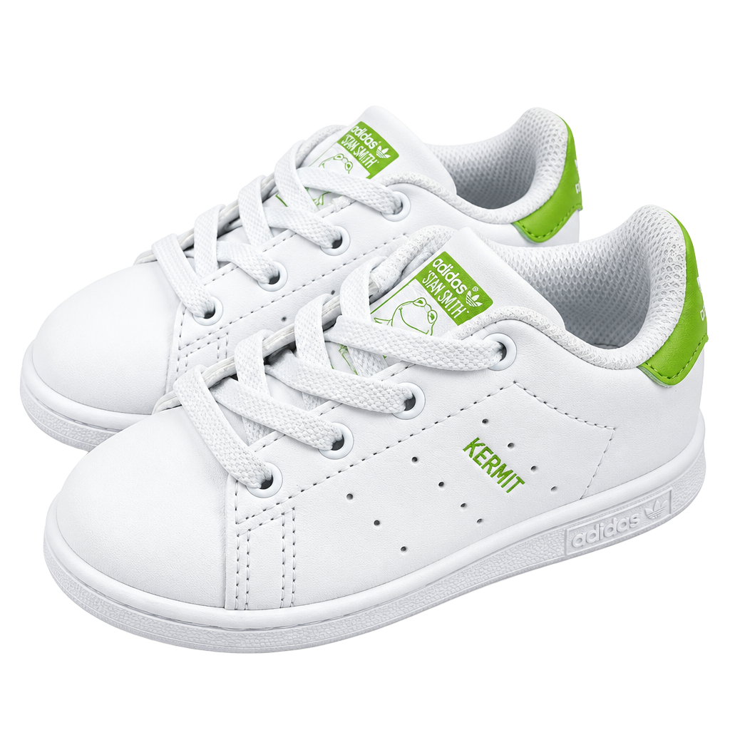 Adidas Stan Smith Kermit Toddler Size 5 White Green Sneakers 1