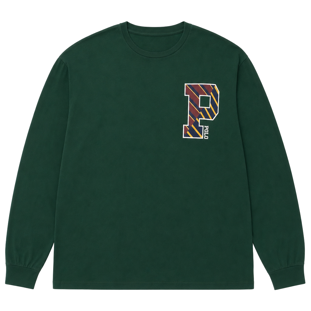 Polo Ralph Lauren Men's Long Sleeve T-Shirt with Large Graphic 'P' Logo 1