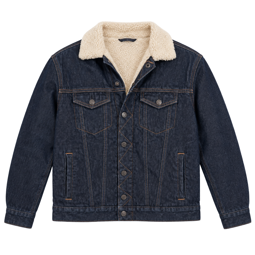 Gap Sherpa Denim Jacket Size XXL Blue Fleece Lined 1