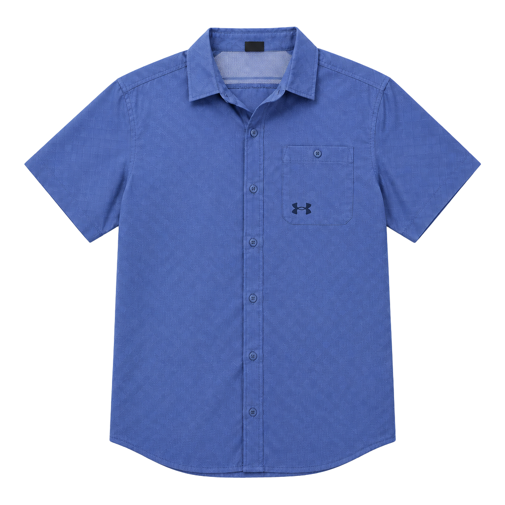 Under Armour Drift Tide 2.0 Short Sleeve Shirt Size YXL Blue Fishing 1