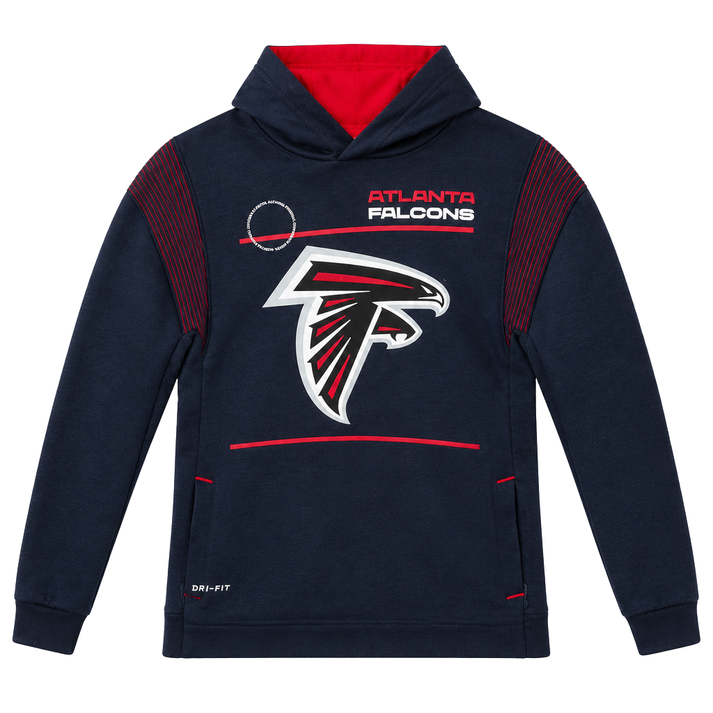 Nike Atlanta Falcons Hoodie Size 10/12 Black Dri-Fit NFL Onfield 1