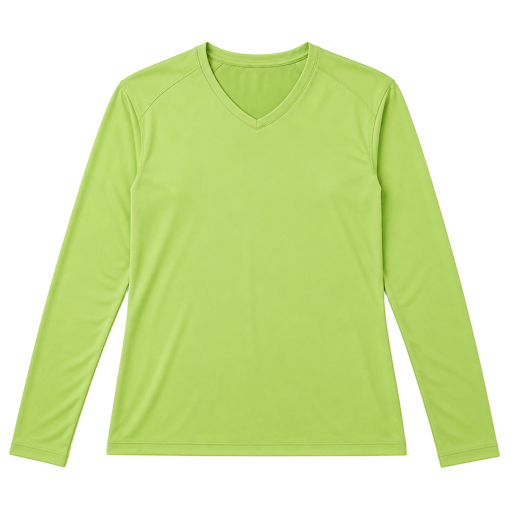 GoLite Women's Green Long Sleeve V-Neck Athletic Workout Shirt Size L 1