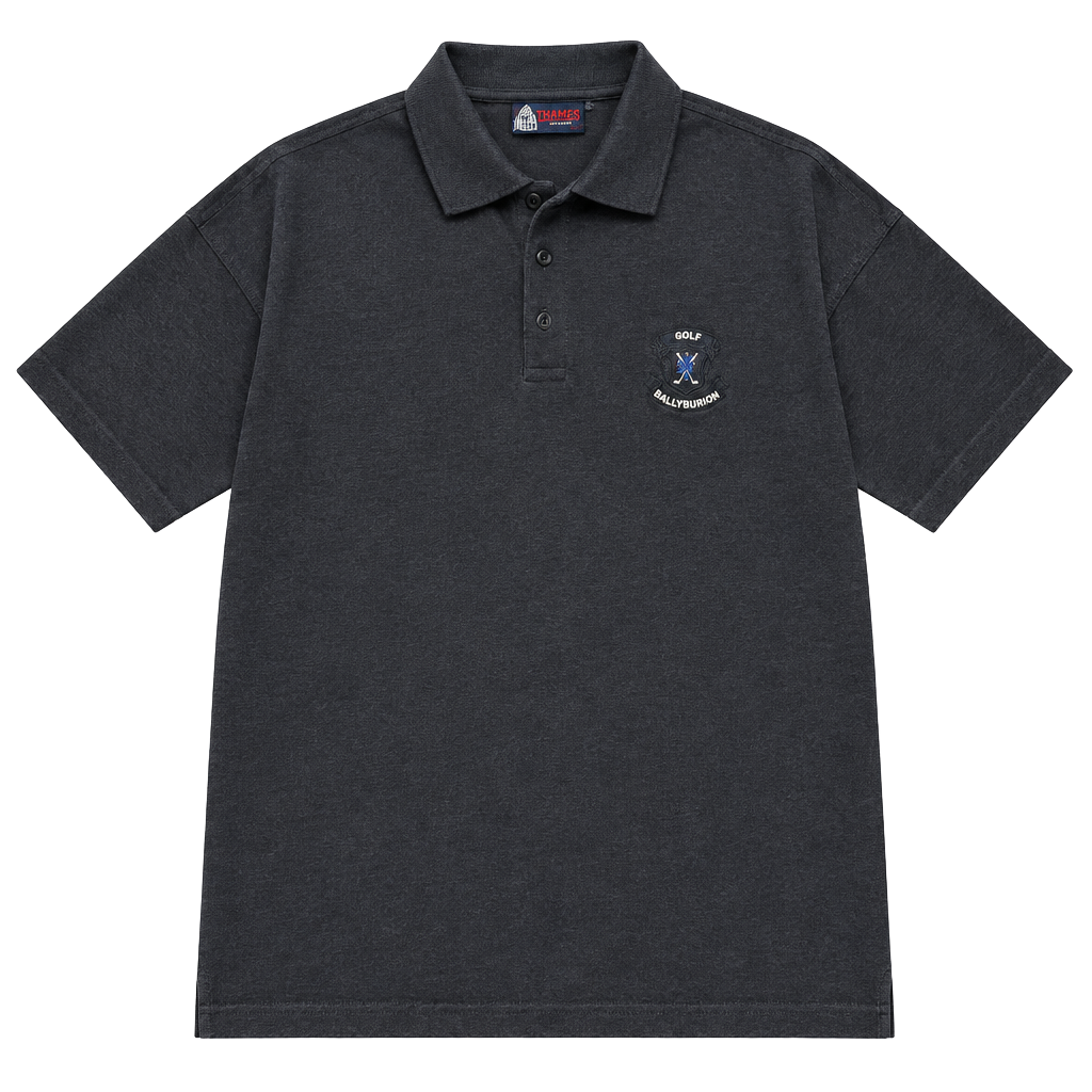 Shandon Ireland Ballybunion Golf Club Embroidered Polo Shirt Black L 1
