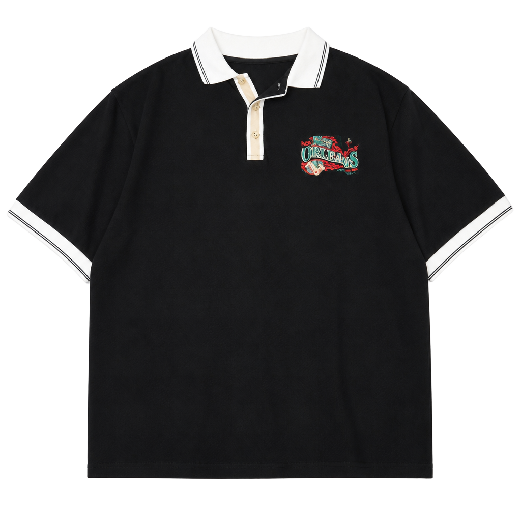 Vintage American Best New Orleans Embroidered Polo Shirt XXL 1