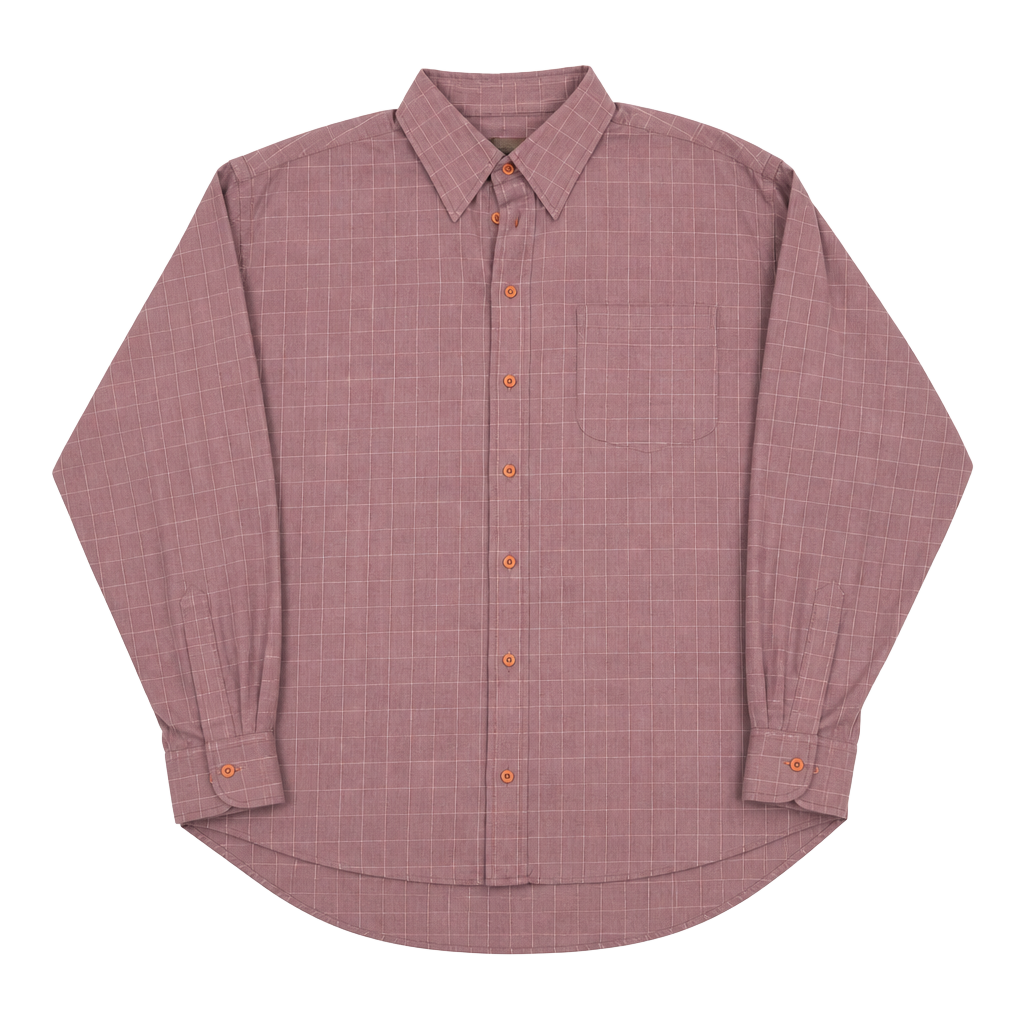 Modern Elements Men's XXL 18 34/35 Purple Plaid Long Sleeve Button Up Dress Shirt 1