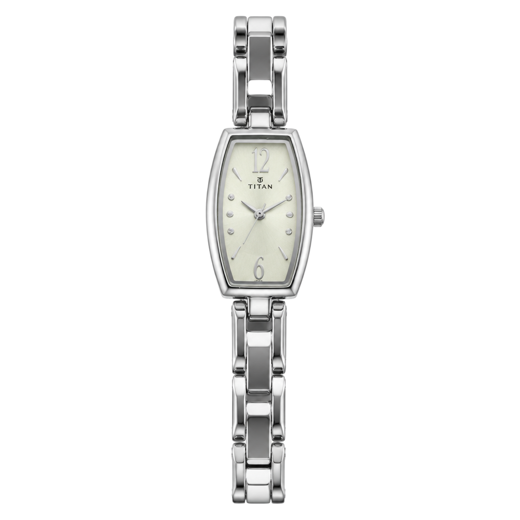 Casio Sheen SHN-4008 Tonneau Stainless Steel Wristwatch Silver 1