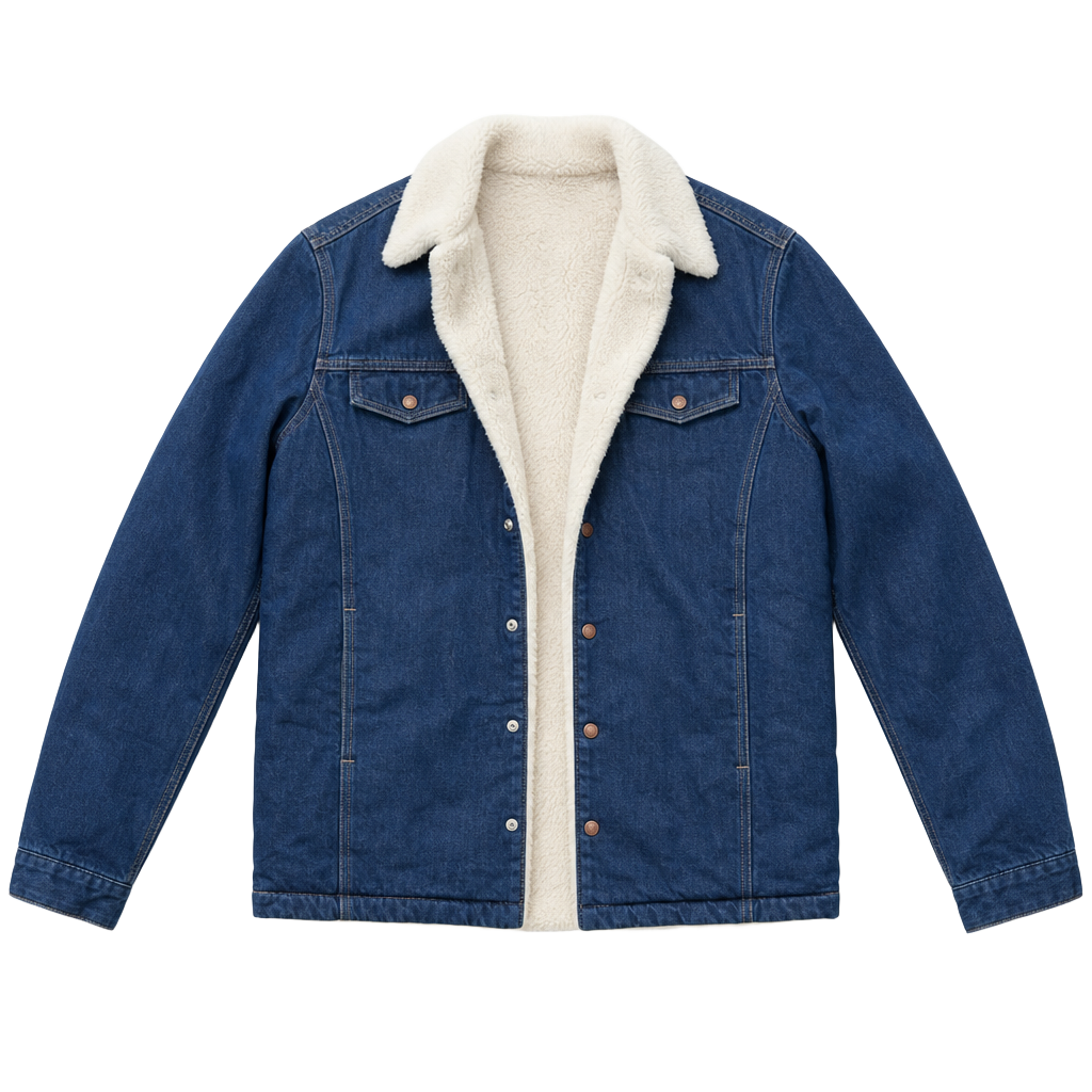 Vintage Roebucks Sears Western Wear Sherpa Lined Denim Jacket 1