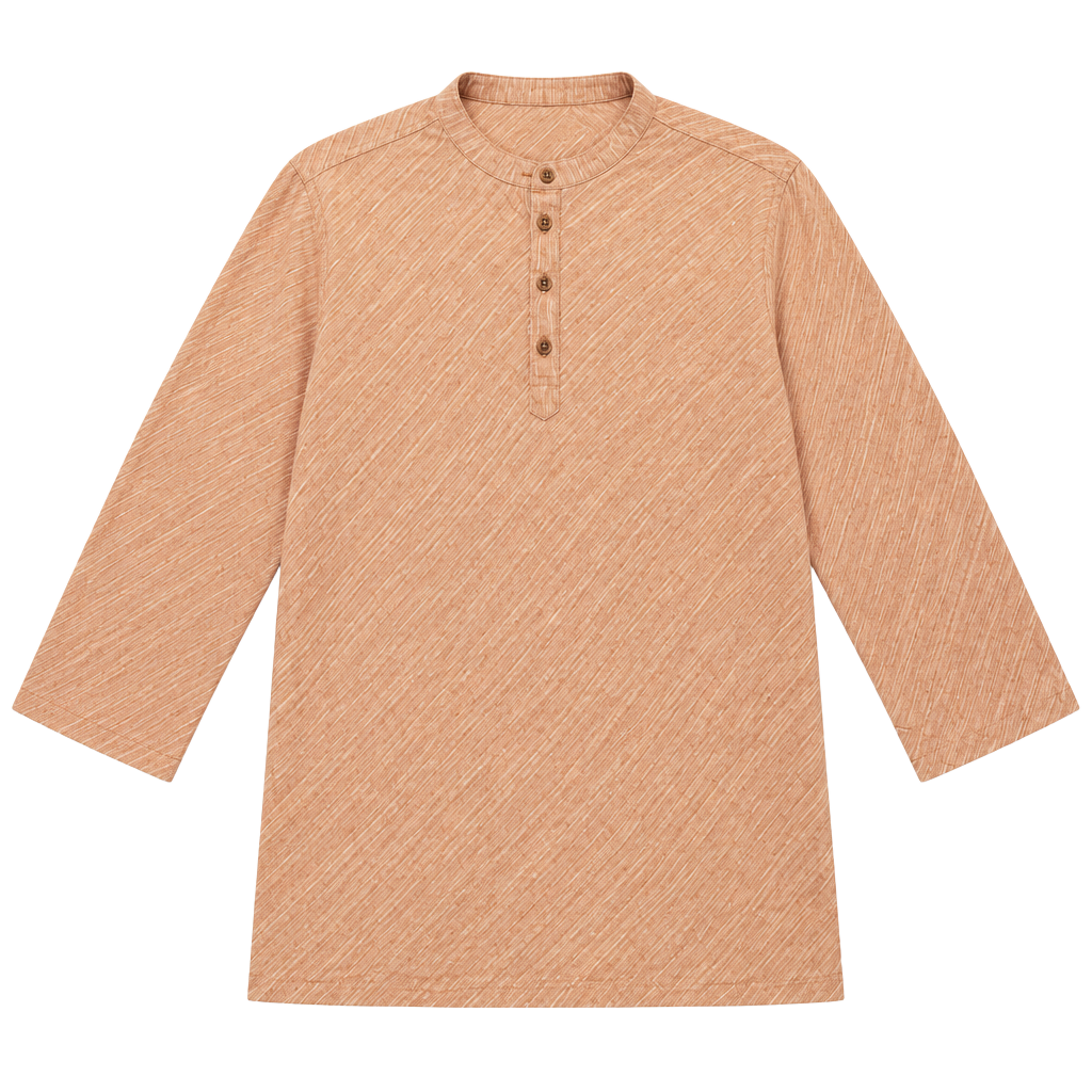 Patagonia Women's Orange Woven Hemp 1/4 Button Top Size 14 1