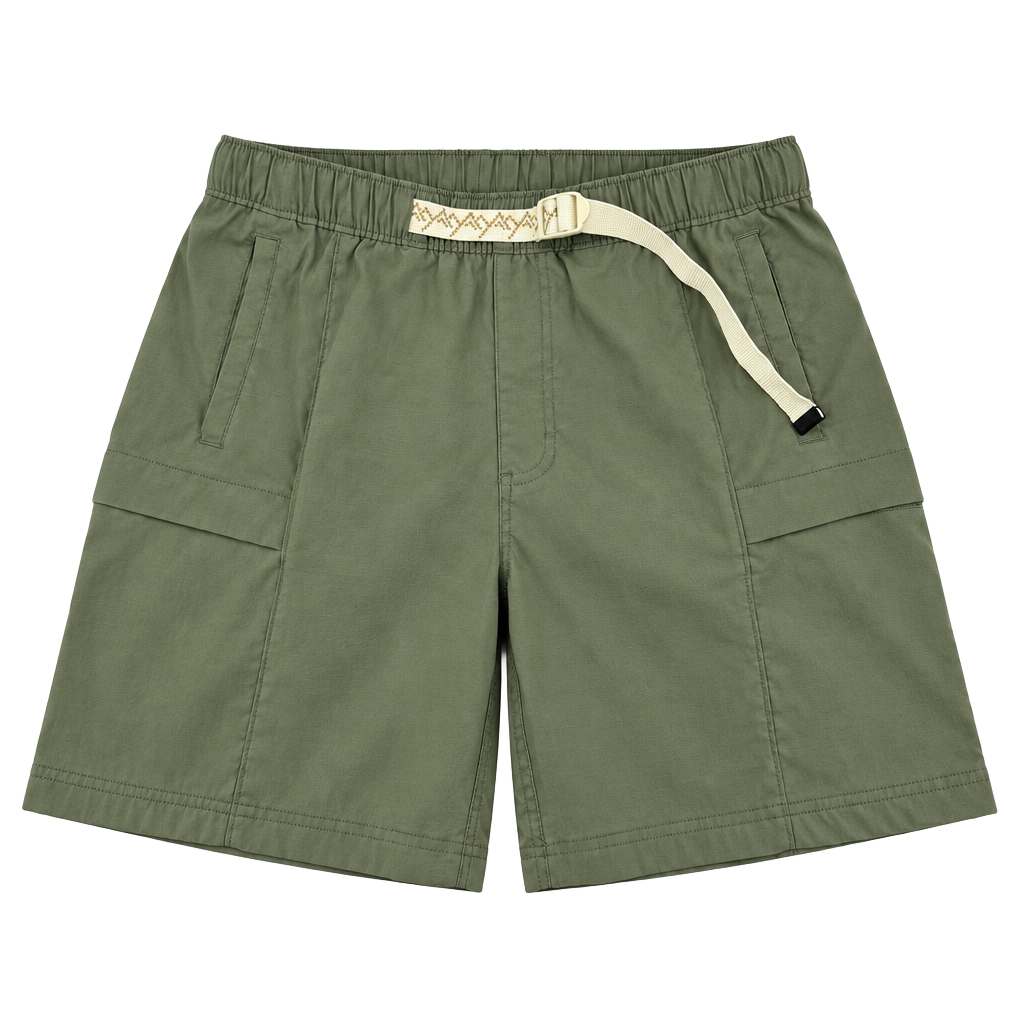 The North Face Cargo Shorts Size S Green Belted Hiking Outdoor 1