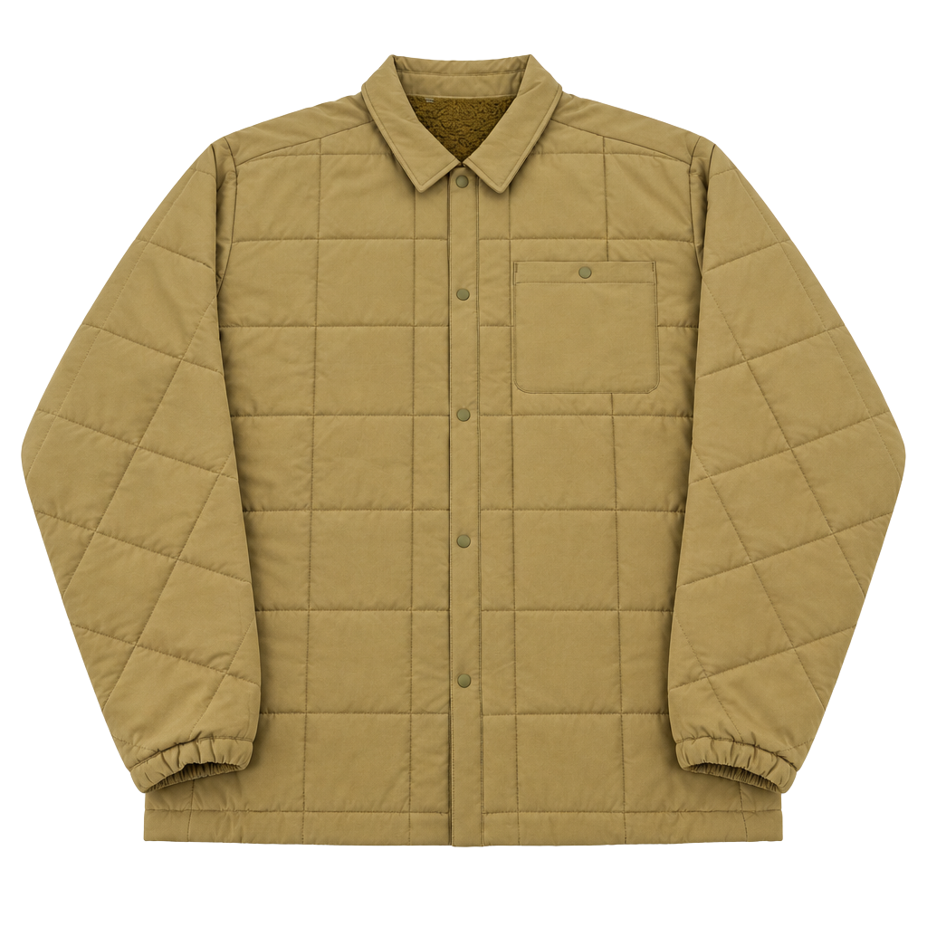 Under Armour Storm Quilted Sherpa Lined Jacket 2XL Tan Snap Shirt 1
