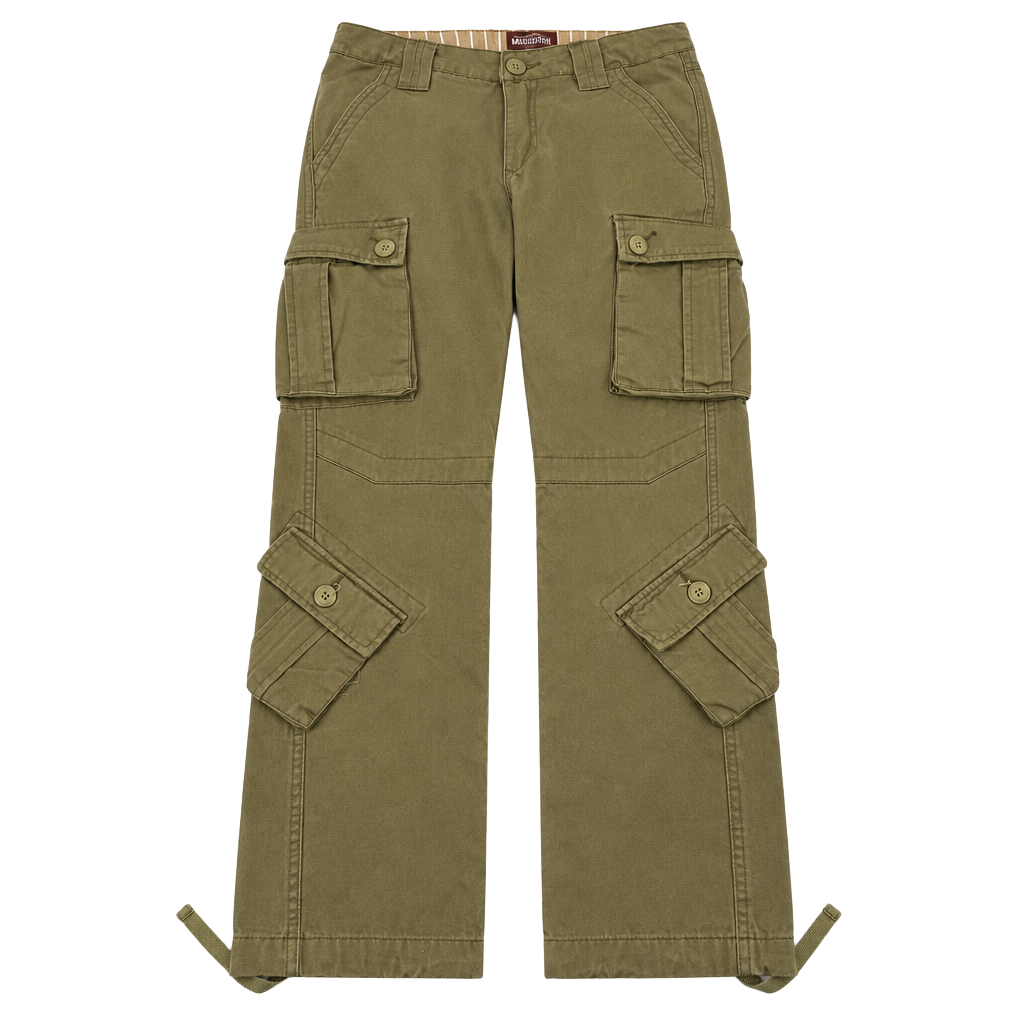 Matchstick Cargo Pants Size 30x30 Khaki Cotton Multi Pocket 1