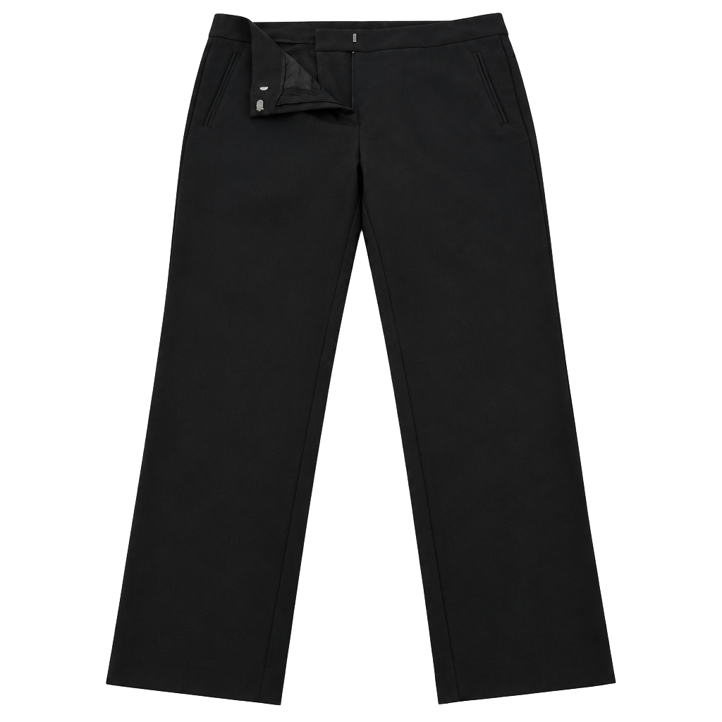Adrianna Papell Black Flat Front Chino Pants Size 12 1