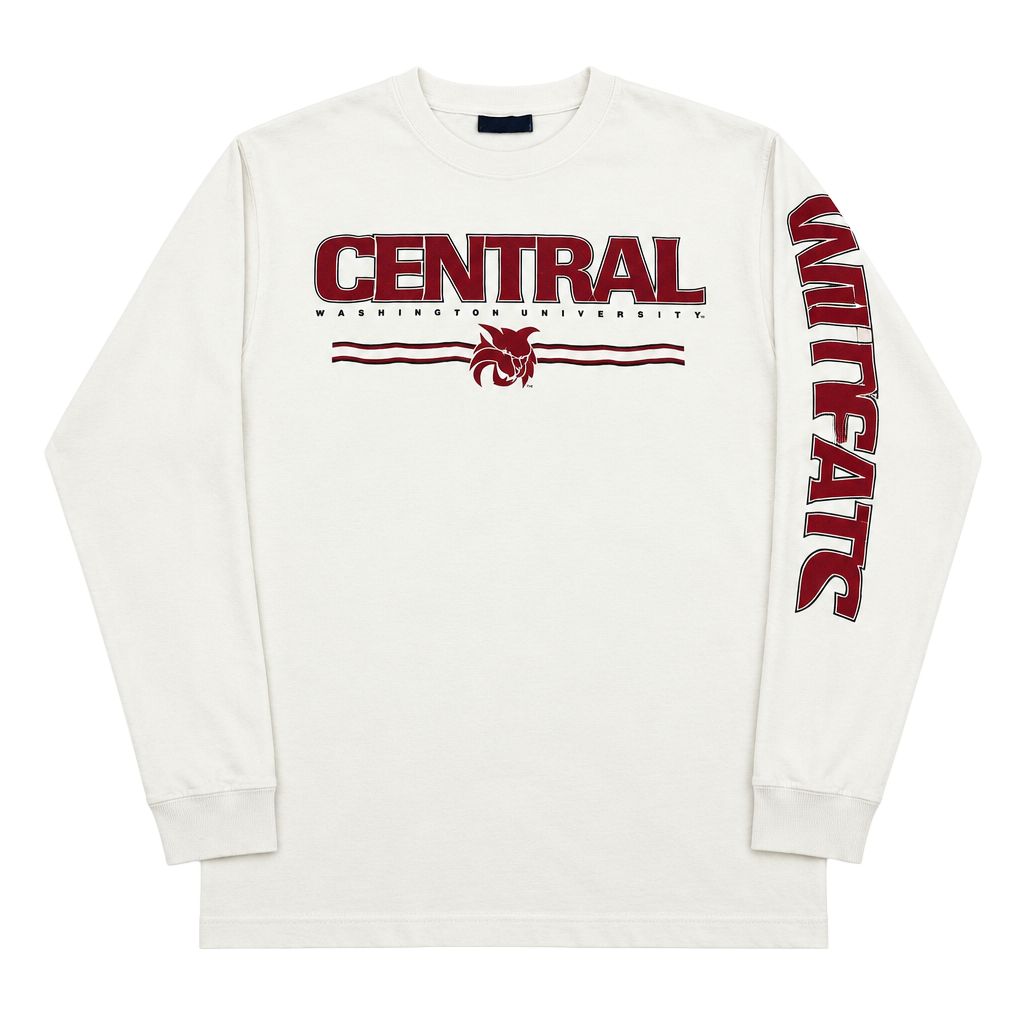 Vintage JanSport Central Washington University Long Sleeve T-Shirt Size L 1