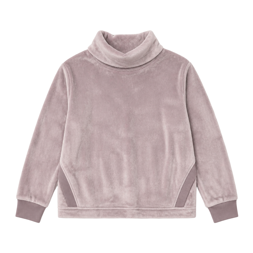 Athleta Double Cozy Karma Funnel Neck Sweatshirt Flora Mauve Size L 1