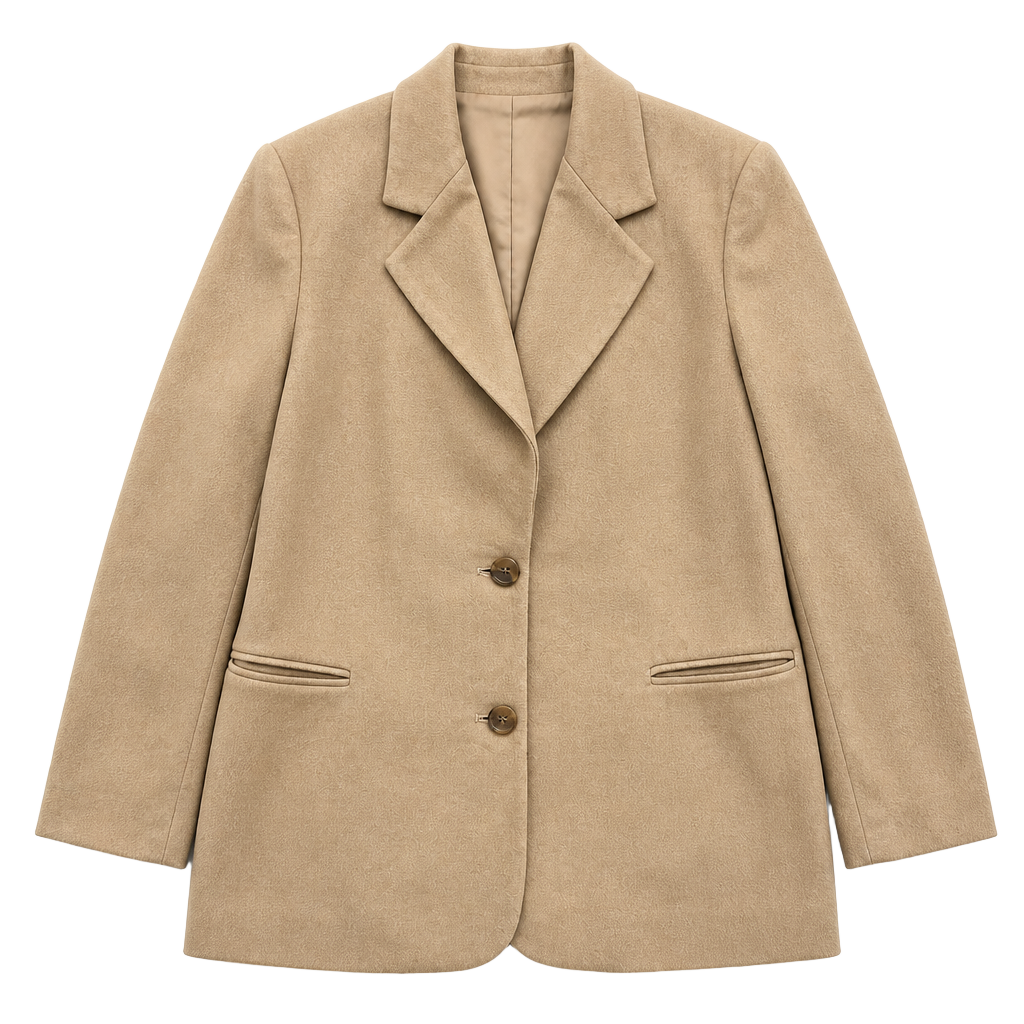 Vintage KGR Wool Blend Tan Camel One Button Blazer Jacket **FLAWS** 1